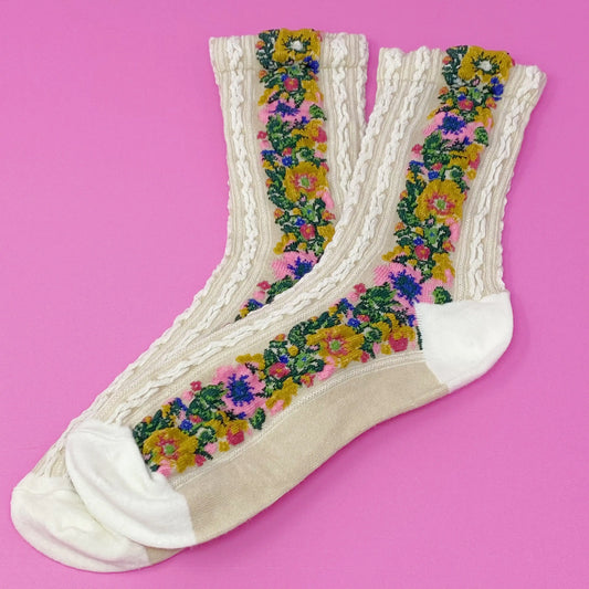 Noble Floral Beauty Socks