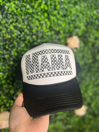 Checkered Mama Hat