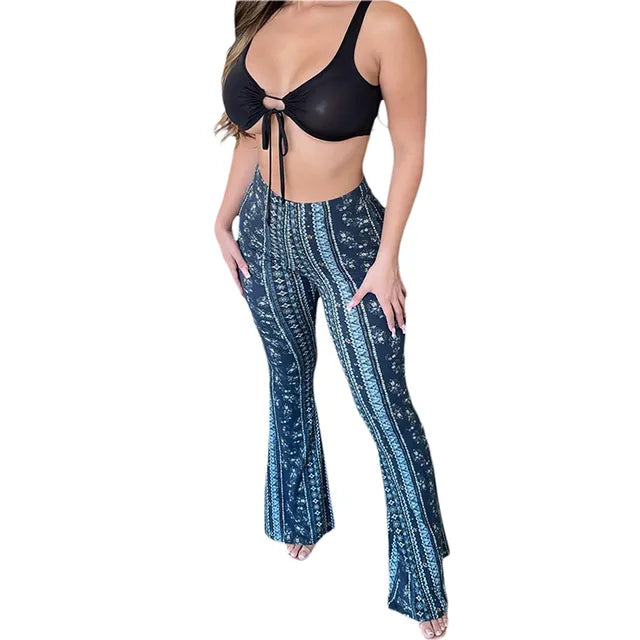 Frauen Boho Flare Pants