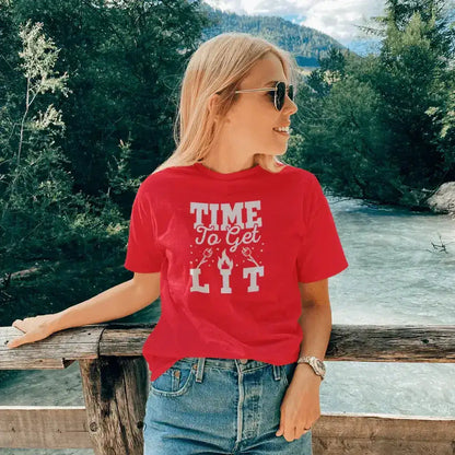 Time to Get Lit Women Slim Fit T-Shirt