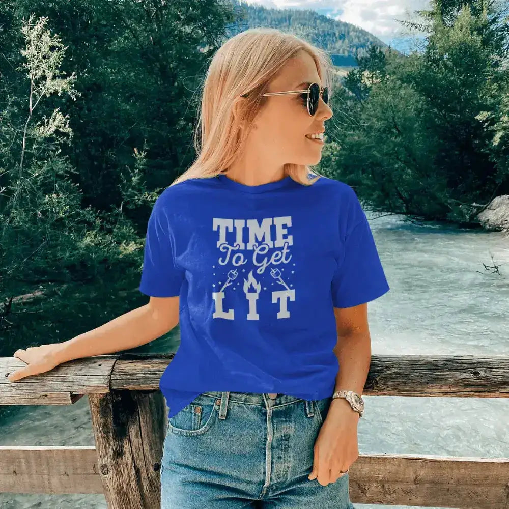 Time to Get Lit Women Slim Fit T-Shirt