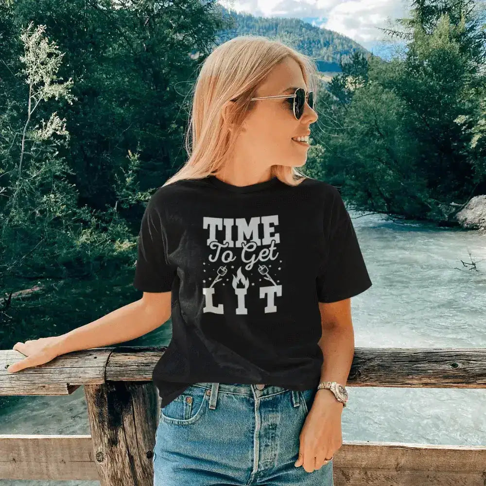 Time to Get Lit Women Slim Fit T-Shirt